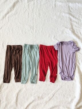 Kyte Baby 4 Piece Lot Bamboo Pants Bodysuit 18 24 Months